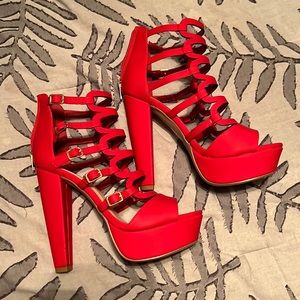 Red Buckle Heel